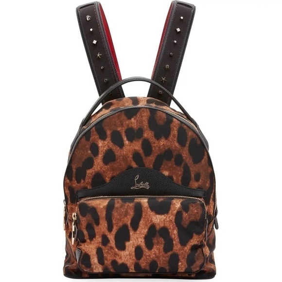 Christian Louboutin Handbags - **SOLD** CHRISTIAN LOUBOUTIN BackLoubi Small Leopard-Print Nylon Backpack - NWOT